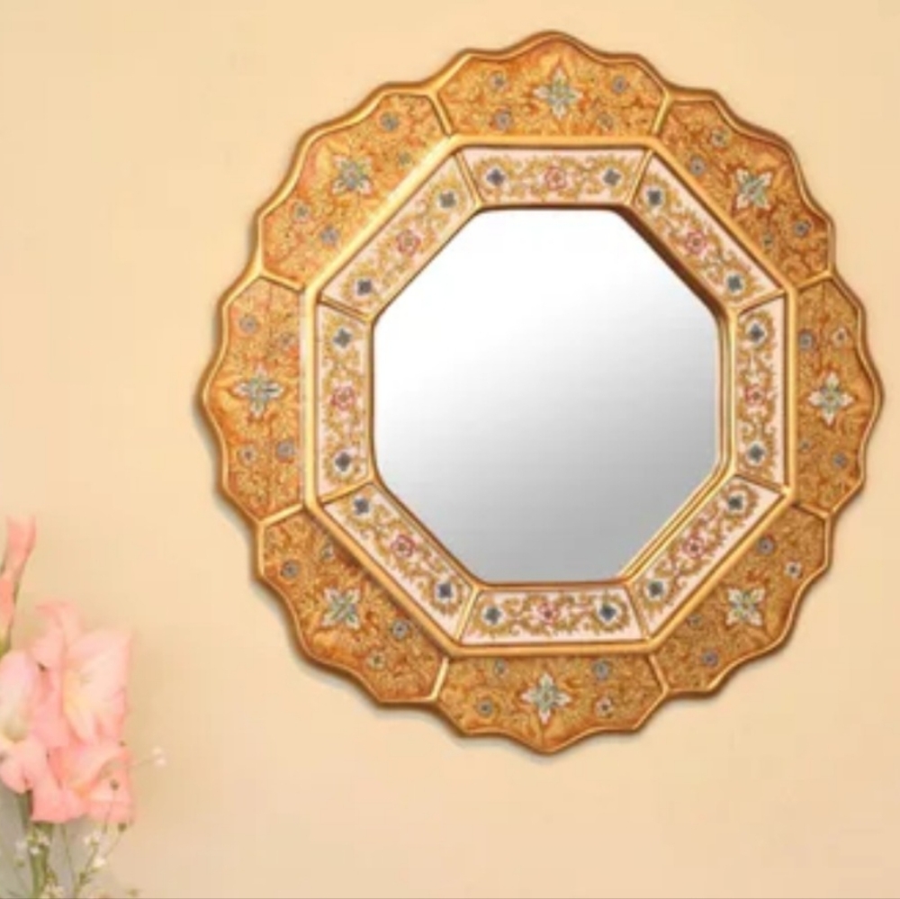 Novica Gold Star Mirror